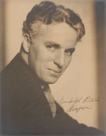 Lot #8102 Charlie Chaplin Signed Photo Inscribed to William Randolph Hearst - Image 3
