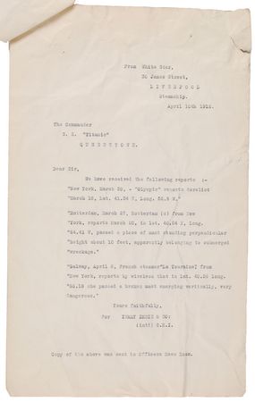 Lot #8057  Titanic Navigation Obstruction Report - Image 2