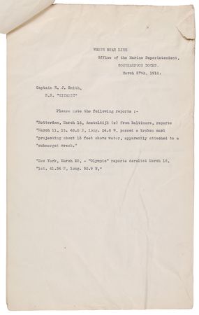 Lot #8057  Titanic Navigation Obstruction Report - Image 6