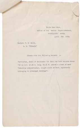 Lot #8057  Titanic Navigation Obstruction Report - Image 7