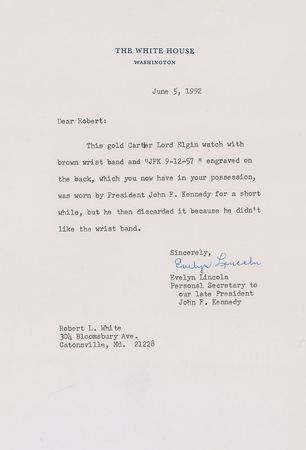 Lot #8013 John F. Kennedy’s Brown Leather Watch Band - Image 5