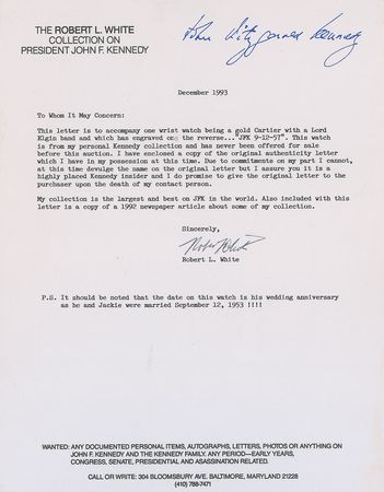 Lot #8013 John F. Kennedy’s Brown Leather Watch Band - Image 6