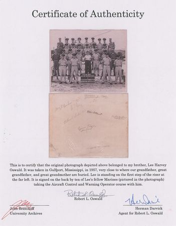 Lot #8094 Lee Harvey Oswald 1957 US Marine Corps Photograph - Image 4