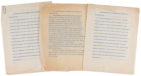 Lot #8007 John F. Kennedy Handwritten Manuscript Announcing His Presidential Candidacy - Image 14