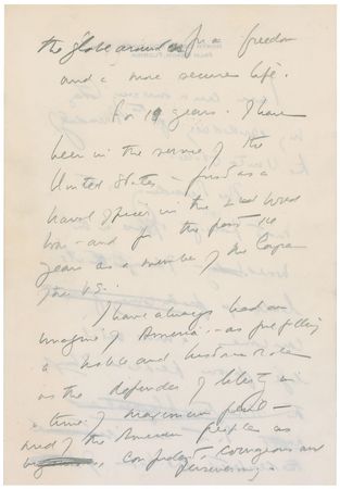 Lot #8007 John F. Kennedy Handwritten Manuscript Announcing His Presidential Candidacy - Image 3