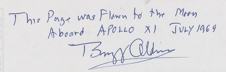 Lot #8058 Buzz Aldrin’s Apollo 11 Lunar Orbit- Flown Flight Plan Page - Image 2