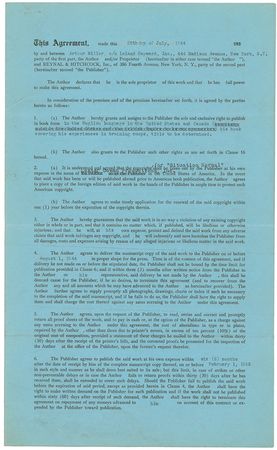 Lot #8085 Arthur Miller?s First Book Contract and Signed Copy of ?Situation Normal? - Image 4