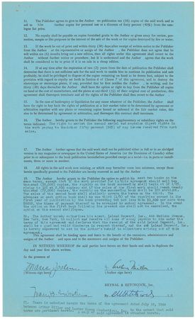 Lot #8085 Arthur Miller?s First Book Contract and Signed Copy of ?Situation Normal? - Image 6
