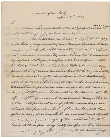 Lot #8023 Andrew Jackson Autograph Letter Signed - Image 1