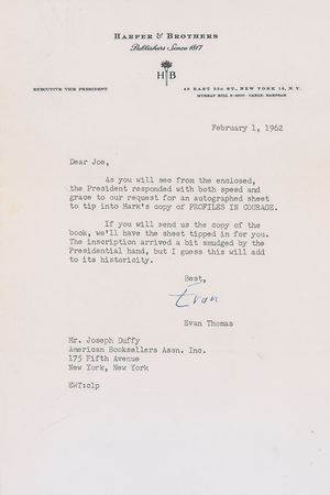 Lot #8008 John F. Kennedy Signed Profiles in Courage - Image 3