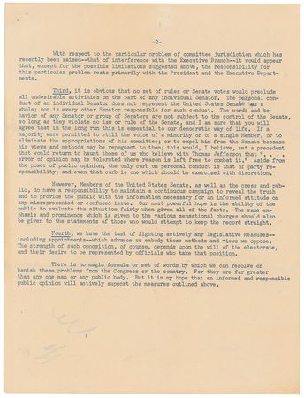 Lot #8006 John F. Kennedy Typed Letter Signed and Statement - Image 3
