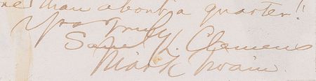 Lot #8077 Samuel L. Clemens Autograph Letter Signed - Image 2