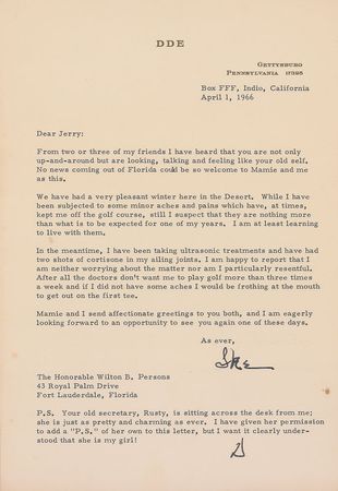 Lot #8046 Dwight D. Eisenhower Painting of General Wilton Persons - Image 5