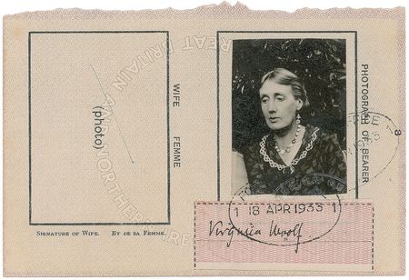 Lot #8083 Virginia Woolf Signed Passport Photo Page - Image 1