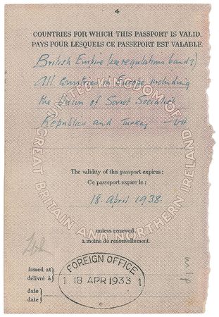 Lot #8083 Virginia Woolf Signed Passport Photo Page - Image 2
