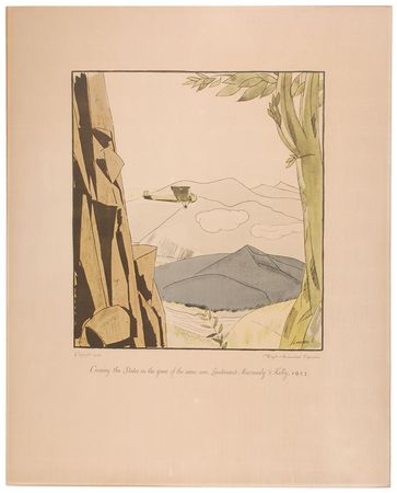 Lot #8054 Set of Five Signed Wright Aeronautical Lithographs - Image 11