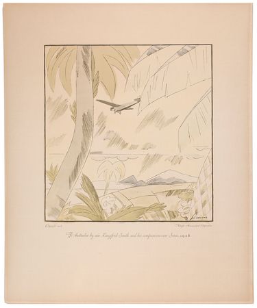 Lot #8054 Set of Five Signed Wright Aeronautical Lithographs - Image 12