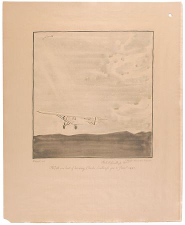 Lot #8054 Set of Five Signed Wright Aeronautical Lithographs - Image 3