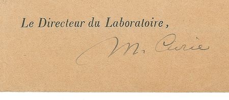 Lot #8067 Marie Curie Signed Document - Image 2