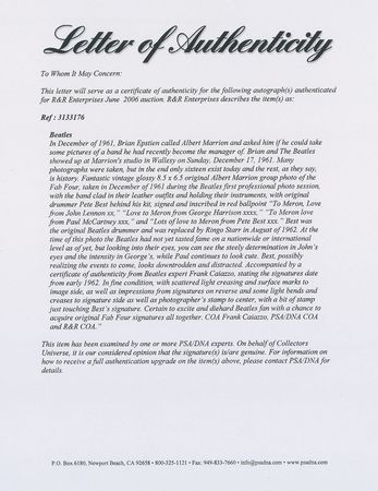 Lot #8110  Beatles Signed Photograph - Image 4