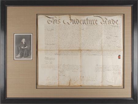 Lot #8016 Benjamin Franklin Signed Document - Image 1