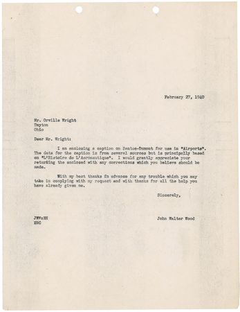 Lot #8055 Orville Wright Typed Letter Signed - Image 4