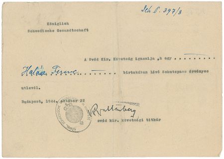 Lot #8048 Raoul Wallenberg Signed Document - Image 2