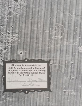 Lot #8060 Apollo 11 Signed Lunar Map - Image 1