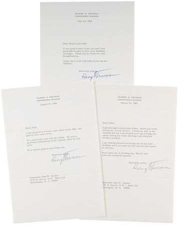 Lot #125 Harry S. Truman Typed Letters Signed - Image 1