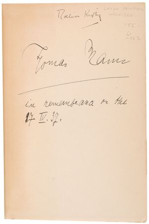 Lot #643 Thomas Mann Book - Image 1