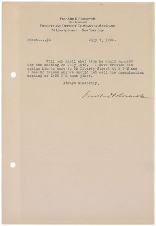 Lot #64 Franklin D. Roosevelt Typed Letter Signed - Image 2