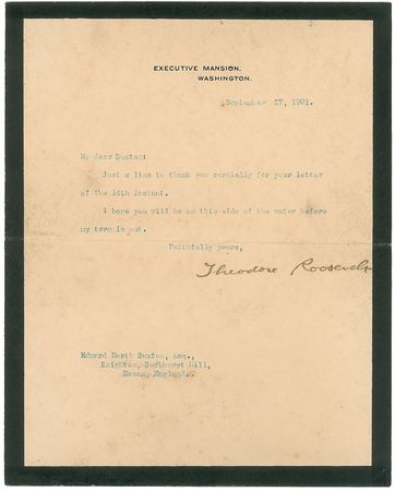 Lot #51 Theodore Roosevelt Typed Letter Signed - Image 1