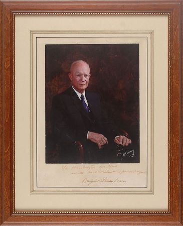 Lot #128 Dwight D. Eisenhower Signed Photograph - Image 1