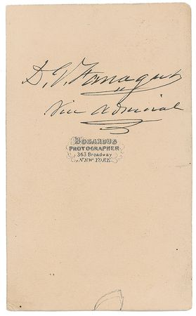 Lot #383 David G. Farragut Signed Photograph - Image 1