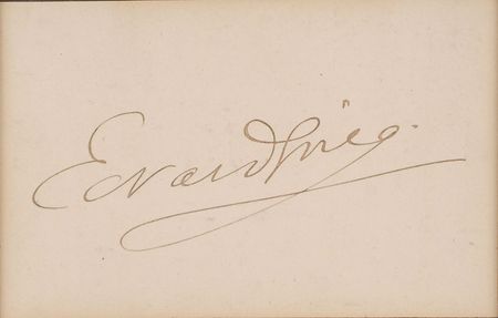 Lot #703 Edvard Grieg Signature - Image 1