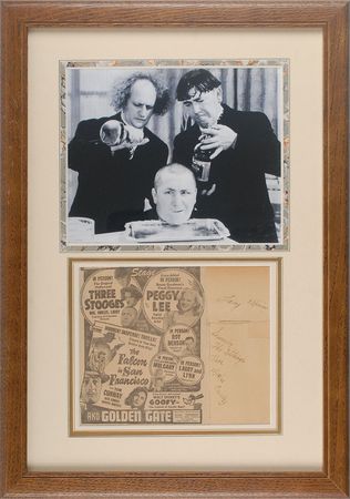 Lot #910 Three Stooges Signatures - Image 1