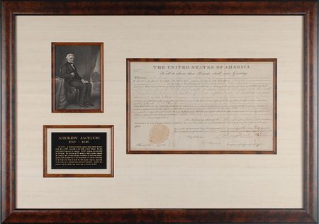 Lot #15 Andrew Jackson Signed Document