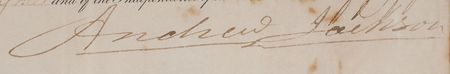 Lot #15 Andrew Jackson Signed Document - Image 3