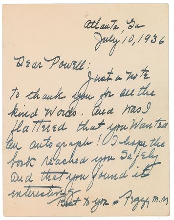 Lot #647 Margaret Mitchell: 