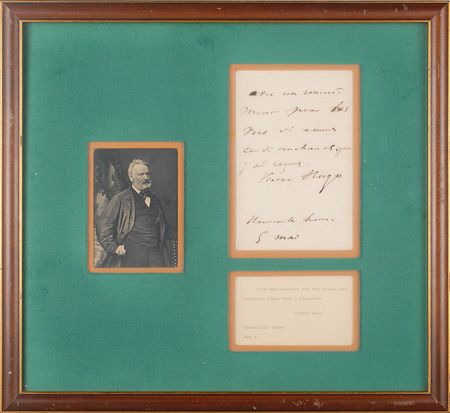 Lot #638 Victor Hugo Signed Note - Image 1