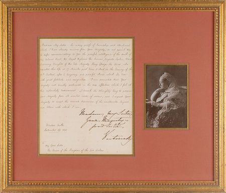 Lot #283 Queen Victoria Signed Letter - Image 1