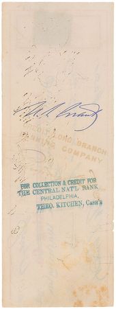 Lot #39 U. S. Grant: Twice-signed presidential check - Image 2