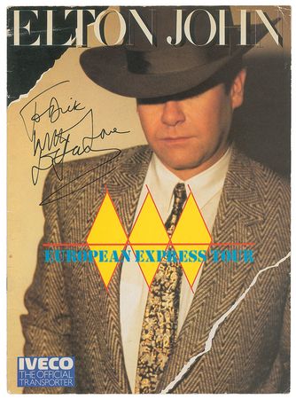 Lot #801 Elton John Program and Album - Image 1