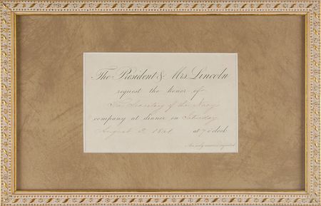 Lot #31 Abraham Lincoln Invitation