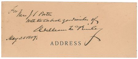 Lot #45 William McKinley Signature and Typed Letter Signed - Image 2