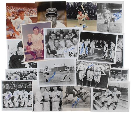 Lot #964 NY Yankees Signed Photographs - Image 1