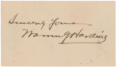 Lot #56 Warren G. Harding Signature and Typed Letter Signed - Image 1