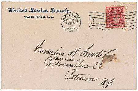 Lot #56 Warren G. Harding Signature and Typed Letter Signed - Image 3