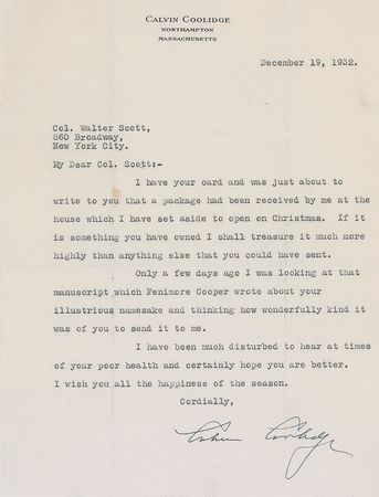 Lot #116 Calvin Coolidge Typed Letters Signed - Image 2