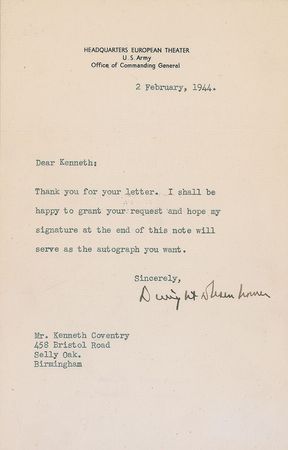 Lot #129 Dwight D. Eisenhower Typed Letters Signed - Image 1